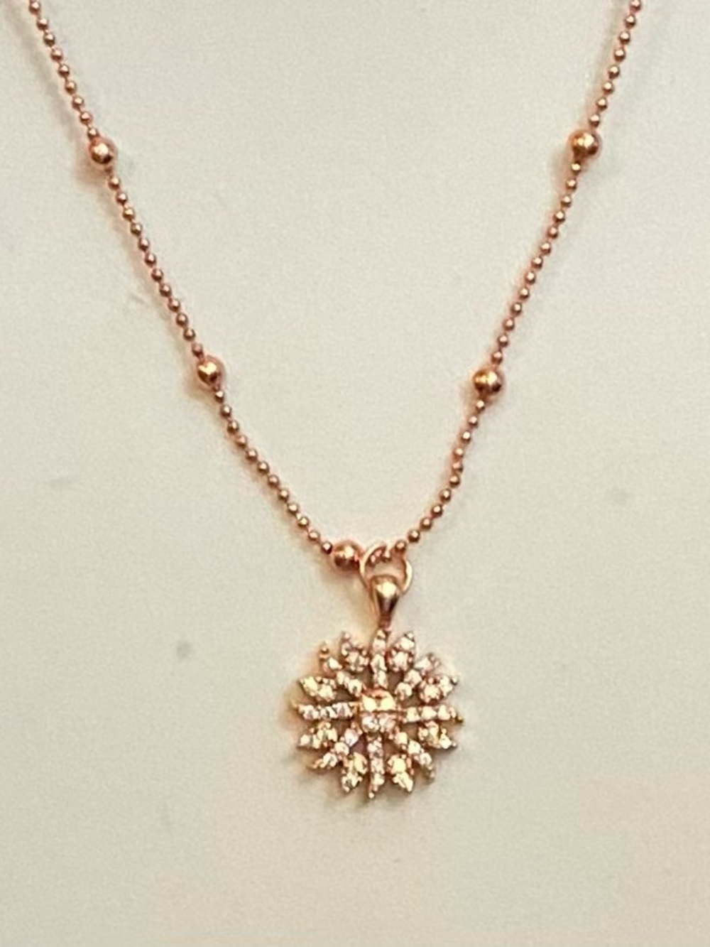 NEW Handcrafted Rose Gold necklace